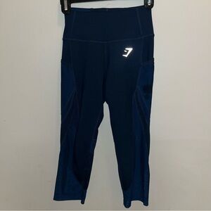Gymshark Cropped Leggings Blue Women’s Size Extra Small
